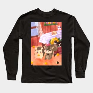 cute little squirrel and the hedgehog friendships square Long Sleeve T-Shirt